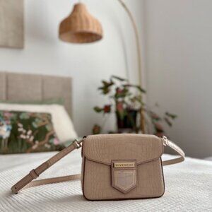 Givenchy Nobile Mini Nude Croc Embossed Crossbody Bag